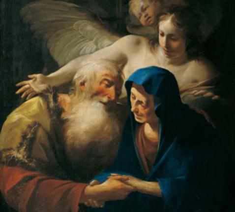 Joachim en Anna, geschilderd door Paul Troger, olie op doek, 1730 © sammlung.belvedere.at