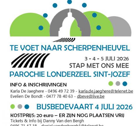 Te voet naar Scherpenheuvel 03-05/07/2026 