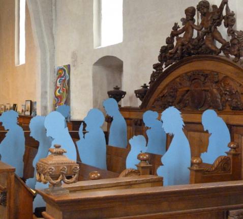 'De Kerkgangers' van beeldend kunstenaar Noor Agter - www.nooragter.com  