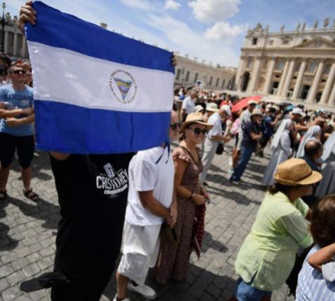 Nicaraguaanse gelovigen op het Sint-Pietersplein © Vatican Media