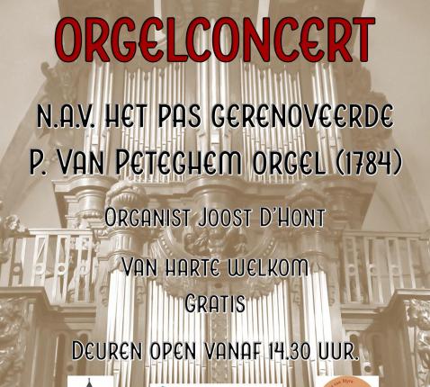 Affiche orgelconcert © Parochie in Sint-Niklaas