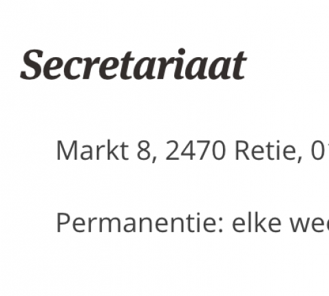 PE contact gegevens tekst 