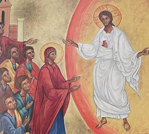 Paasicoon. Jezus tot zijn leerlingen: "Vrees niet!" © jh