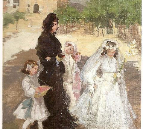 Eerste Communie schilderij Lluïsa Vidal 