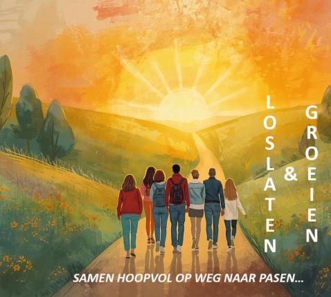 SAMEN HOOPVOL OP WEG NAAR PASEN… © Gemaakt met Canva AI