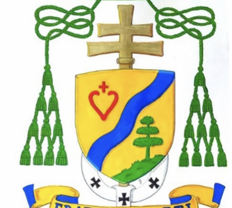 Het Heilig Hart van Jezus op het wapenschild van Mgr. Luc Terlinden is geïnspireerd op dat van de heilige Charles de Foucauld. © RV
