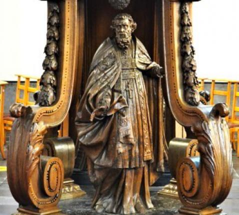St.-Egidius onder de kuip van de preekstoel 