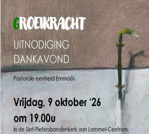 Uitnodiging dankavond pastorale eenheid © Koen Lemmens