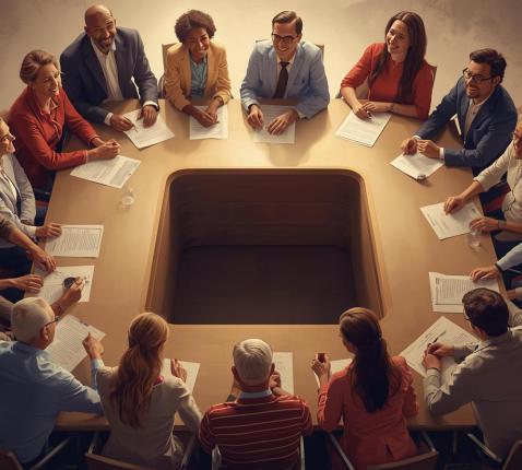 vergadertafel © (AICanva)