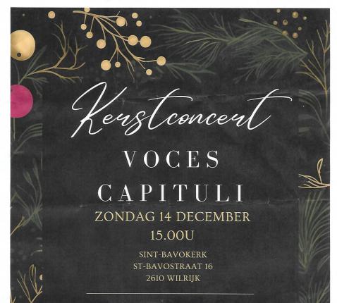 Affiche kerstconcert Voces Capituli 