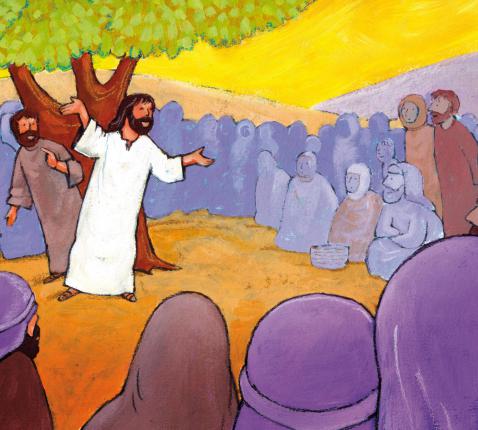 Jezus leert bidden. 