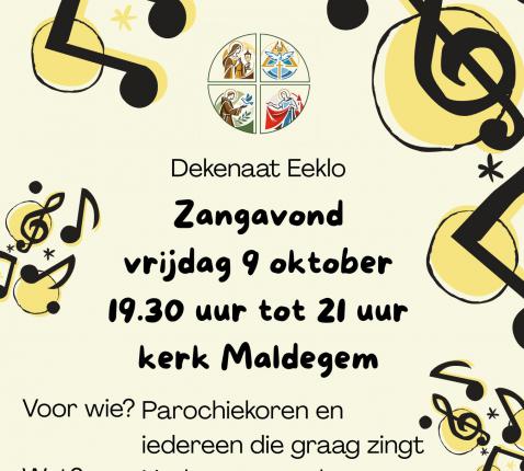 zangavond 9 oktober 2026 © dekenaat Eeklo