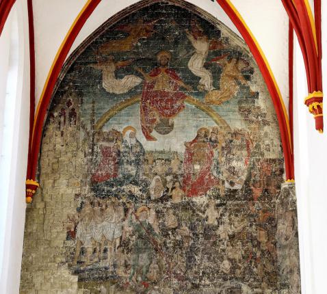 Sint-Leonarduskerk : restauratie muurschildering © Guy Coningx