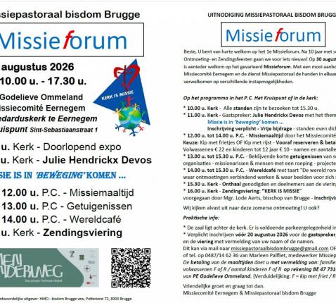 Flyer Missieforum © Missiepastoraal
