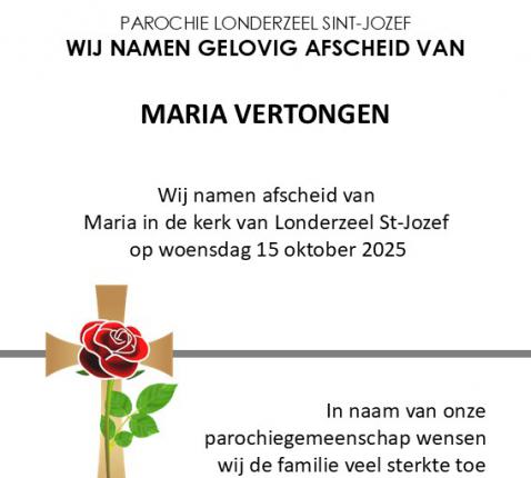 Afscheid Maria Vertongen 