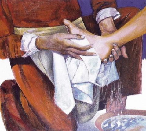 Voetwassing Witte Donderdag © Arcabas