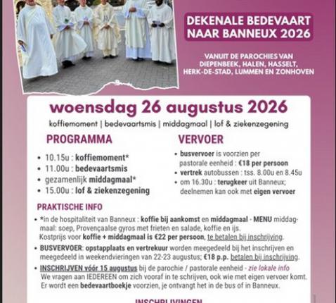 Dekenale bedevaart naar Banneux 2026 
