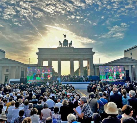 Slotmoment aan de Brandenburger Tor © Sant'Egidio