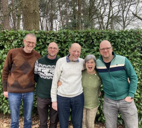 Gert, Bart, papa Marcel, mama Hilde en Dries. © Jan Caljon