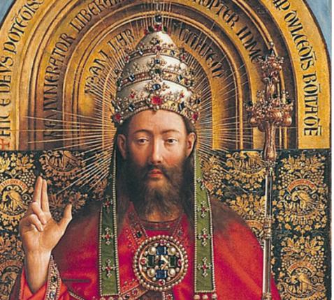 Christus Koning, etai uit het Lam Gods, Jan Van Eyck. 