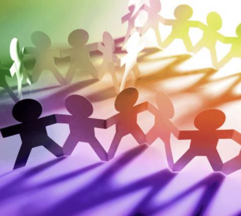 Groepjes communicanten © eigen foto