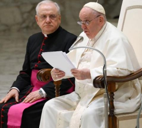 Paus Franciscus tijdens de algemene audiëntie van woensdag 25 januari 2023 © VaticanMedia
