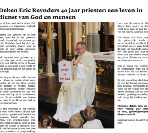 Deken Reynders 40j priester Deken Reynders 40j priester