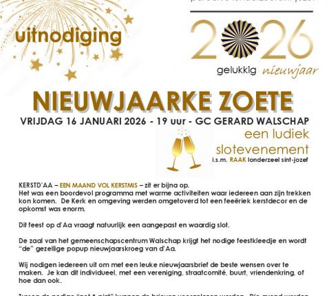 Vrijdag 16 januari 2026 - Nieuwjaarke Zoete 