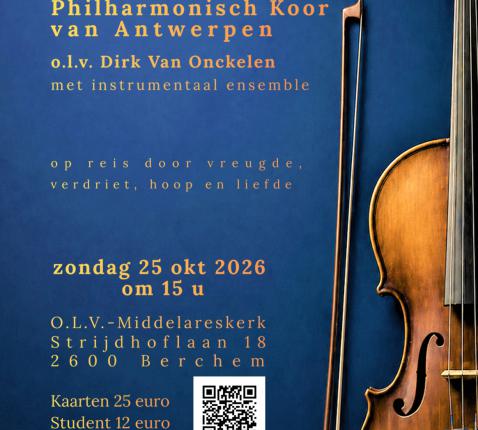 Jaarconcert PHILKo op 25/10/2026 