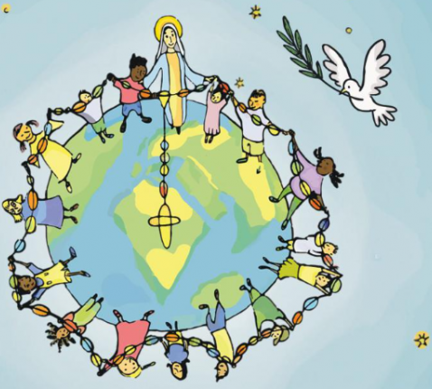 Miljoen kinderen bidden de rozenkrans © Kerk in Nood