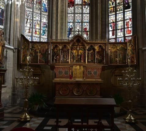 Hoofdaltaar van de Sint-Martinuskerk in Asse. Foto: Paul Hermans, Wikimedia Commons (CC BY-SA 4.0) © Paul Hermans / Wikimedia Commons (CC BY-SA 4.0)