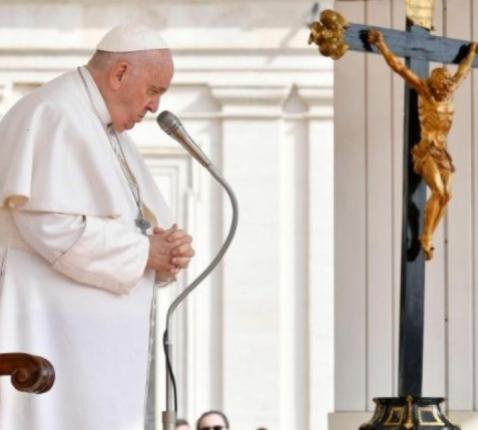 Paus Franciscus tijdens de algemene audiëntie van woensdag 22 maart 2023 © VaticanMedia