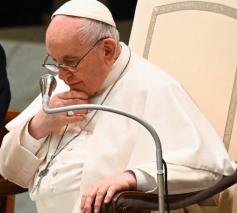 Paus Franciscus tijdens de algemene audiëntie van woensdag 6 april 2022 © VaticanMedia