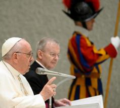 Paus Franciscus tijdens de algemene audiëntie van woensdag 3 augustus 2022 © VaticanMedia
