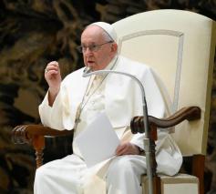 Paus Franciscus tijdens de algemene audiëntie van woensdag 22 februari 2023 © VaticanMedia