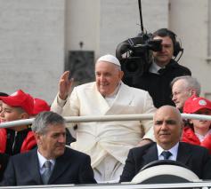 Paus Franciscus tijdens de algemene audiëntie van woensdag 19 april 2023 © VaticanMedia