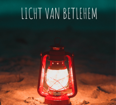 Afbeelding gebedskaart Licht van Betlehem © Werkgroep Pastoraal op school