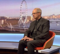 Aartsbisschop Welby op BBC © BBC