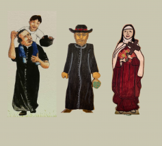 Don Bosco, Damiaan en Thérèse van Lisieux op de wijze van Godly Play © Godly Play Vlaanderen 