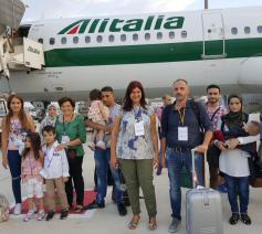 Syrische vluchtelingengezinnen konden dankzij de Sint Egidusgemeenschap naar Italië reizen © Sant'Egidio