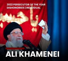 Iraanse ayatollah Ali Khamenei wordt uitgeroepen tot 'beul van 2022' © ICC