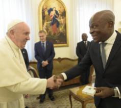 Paus Franciscus ontmoette op 25 juni de Ifad-voorzitter Gilbert Hounbo © Vatican Media