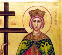 Icoon keizer Constantijn en H. Helene en het H. Kruis 