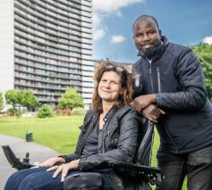 Nathalie Basteyns en Gustave Dikumueni. © Frank Bahnmüller