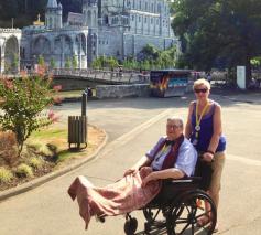 Klara Vandewoude en Renaat Lecluyse in Lourdes 