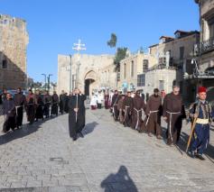 Processie in Jeruzalem © Fadi Abed Rabbo/Latijnse Patriarchaat van Jeruzalem (LPJ)