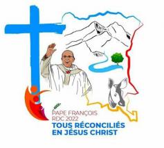 Het logo van de pausreis naar de DR Congo van 2 tot 5 juli 2022 © CENCO