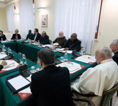Aan tafel bij de Raad van Kardinalen op 5 februari 2024 © Vatican News via X (Twitter)