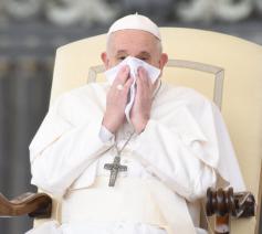 Paus Franciscus was gisteren al verkouden © SIR/Marco Calvarese