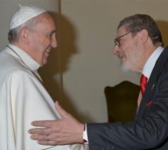 Fabrizio Soccorsi  bij paus Franciscus © Vatican Media